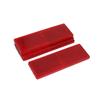 ACROPIX Car Reflective Rectangle Reflector Plastic Paste Red 3pcs