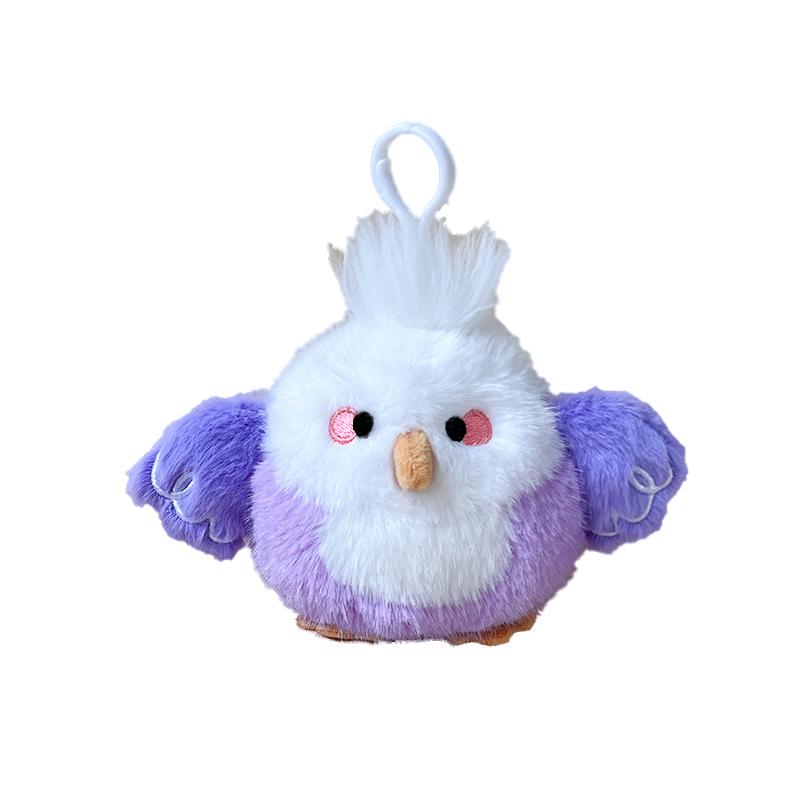 Kinder Kawaii Schreie Papageien Bewegliche Flügel Plüsch Stofftier Puppe Simulation Vogel Tier Tasche Schlüsselanhänger Anhänger Dekoration Spielzeug 10-18cm 10cm