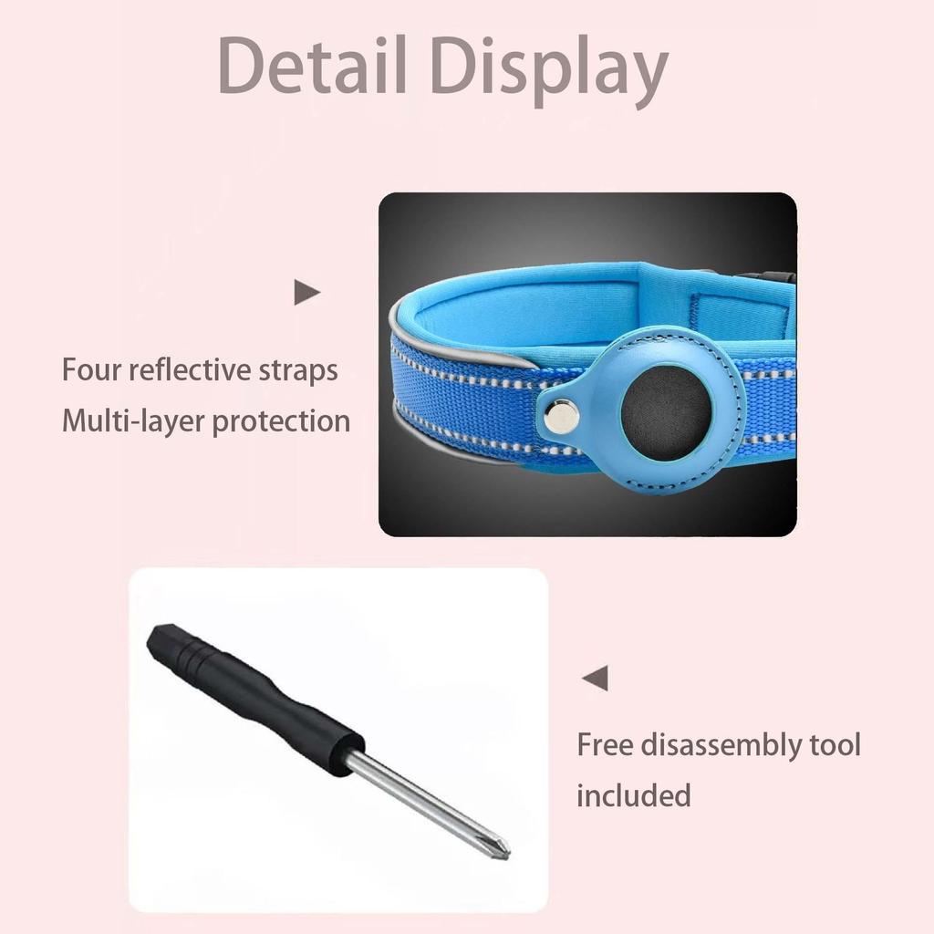 24h Delivery Pet Tracking Collar with Apple AirTag for Dogs - Anti-Lost Device
