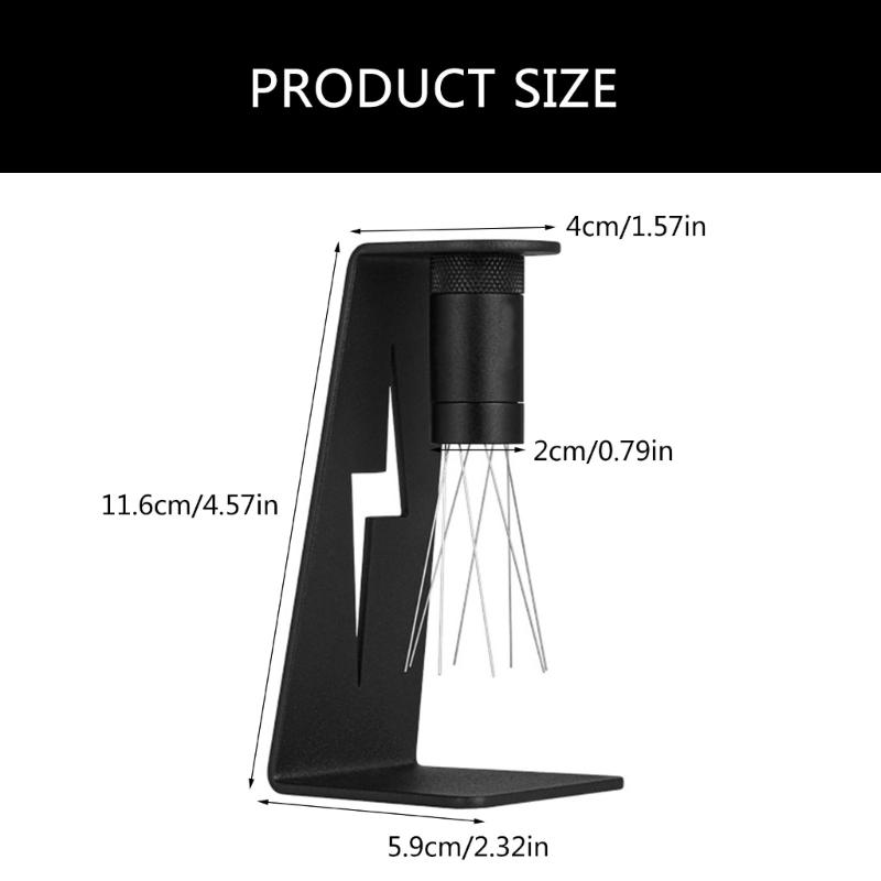Espresso Distribution Tool Adjustable Range Coffee Stirrer Needle 0.4mm Magnetic Stand Storage Stirrer Needle