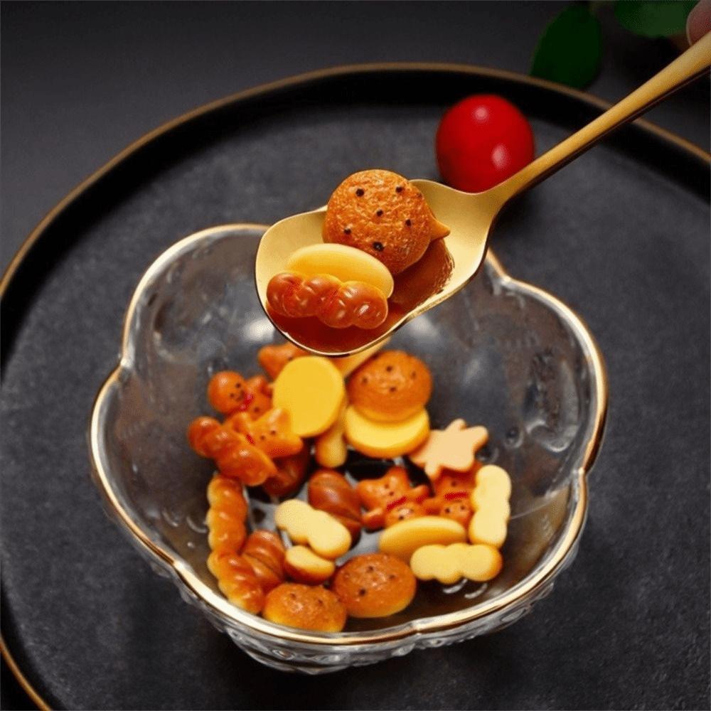 High Quality Portable Dessert Spoon Stainless Steel Short Handle Stirring Spoon Gourd Spoon