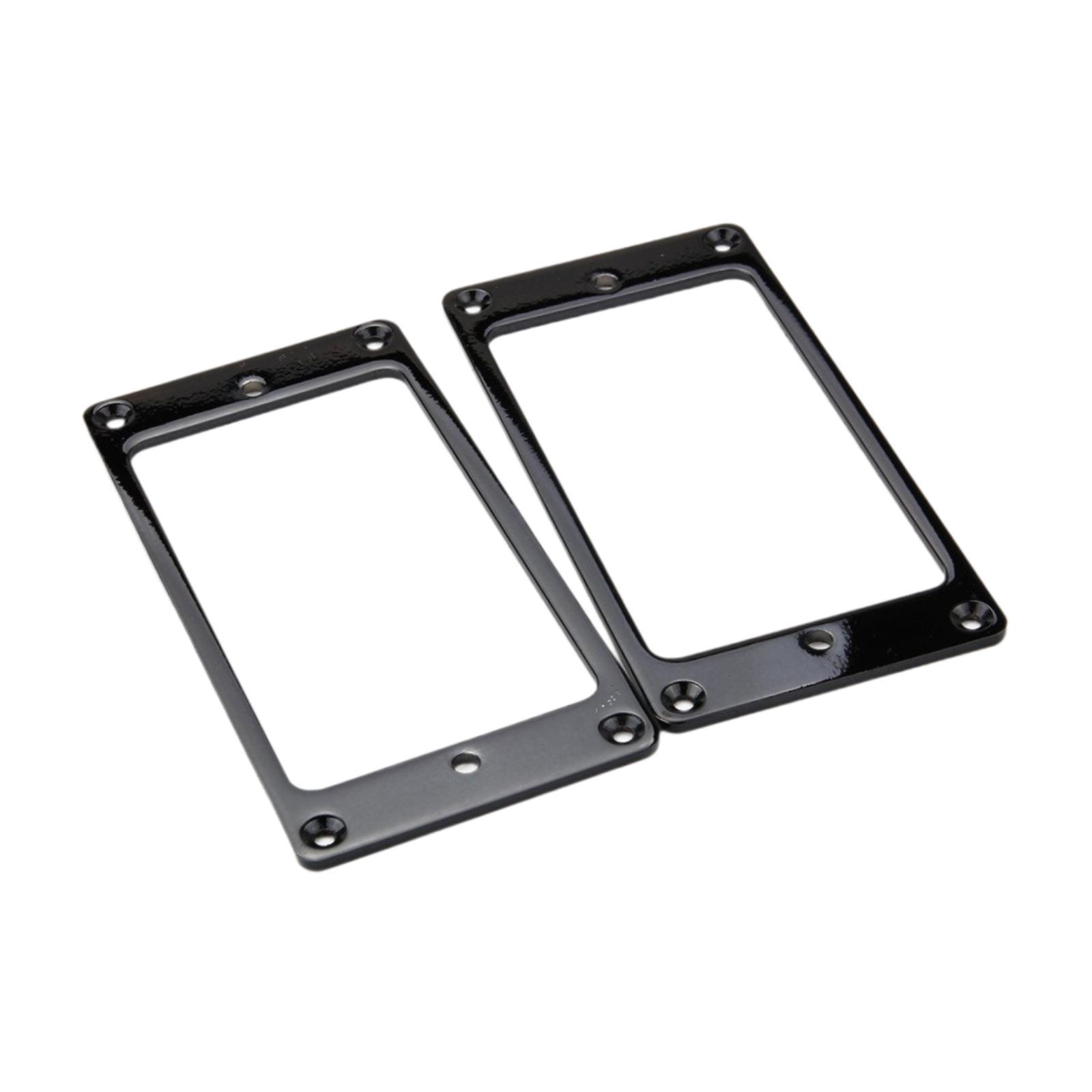 2 Pieces Brass Guitar Pickup Frame Pickup Frame Flat Rings Universal Bridge Neck чёрный