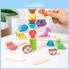Jeu d'empilement d'animaux en bois avec peinture à base d'eau pour le développement de l'enfant et l'interaction parent-enfant