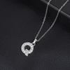 European & American Inlaid Rhinestone English Letter Choker Necklace for Women - Stainless Steel Pendant Jewelry Accessory