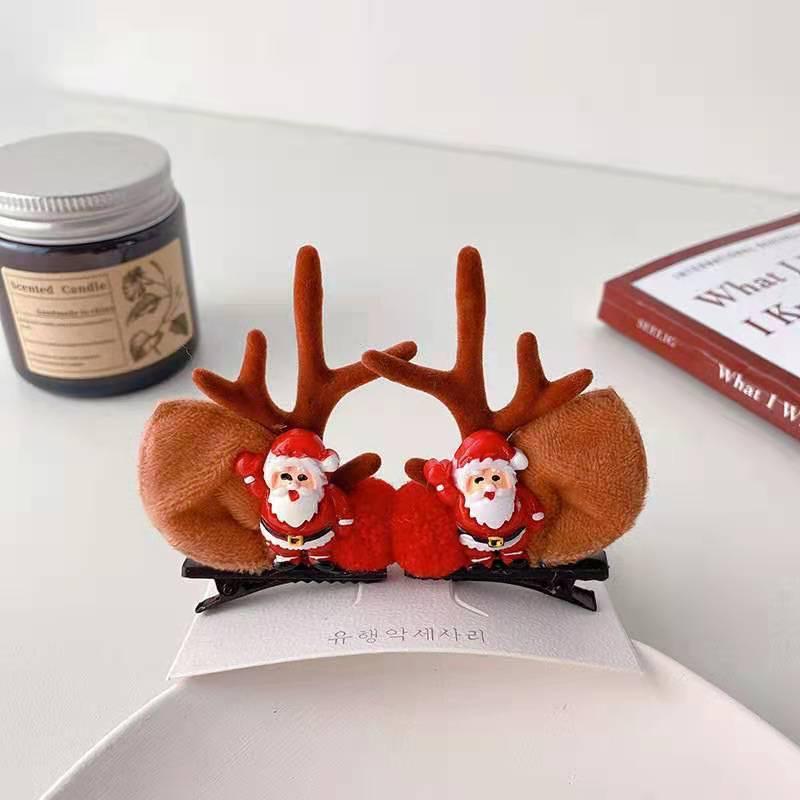 Barrette Serre-tête Bois de Faon Style Mori - Accessoire de Cheveux de Noël Mignon d'Inspiration Féerique pour Femmes
