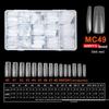 600pcs Transparent Full Cover Nail Tips with Scale Line - No Filing Needed, Traceless, Removable, Wearable False Fingernail Stickers in Box.