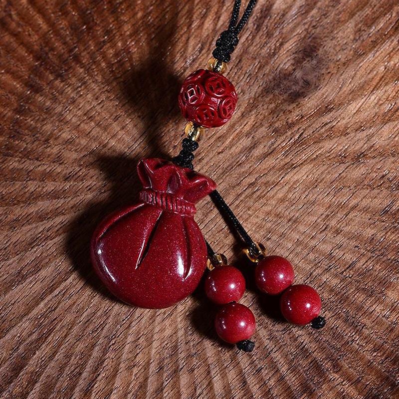 Ručně vyráběná čínská cinabaritová liška, váček na peníze, tykev, klíčenka na tašky, mobilní telefony, unisex přívěsek, dárek