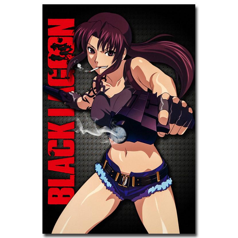 Japanese Anime Black Lagoon Poster Revy Decoration Art Decor Painting Home Decor Bar Kawaii Room Decor Canvas Quality Poster
