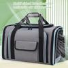 Expandable Cats Carriers Bag with Breathable Mesh Adjust Shoulder Strap Travel Case for Pet Dog Ventilation Suitcases