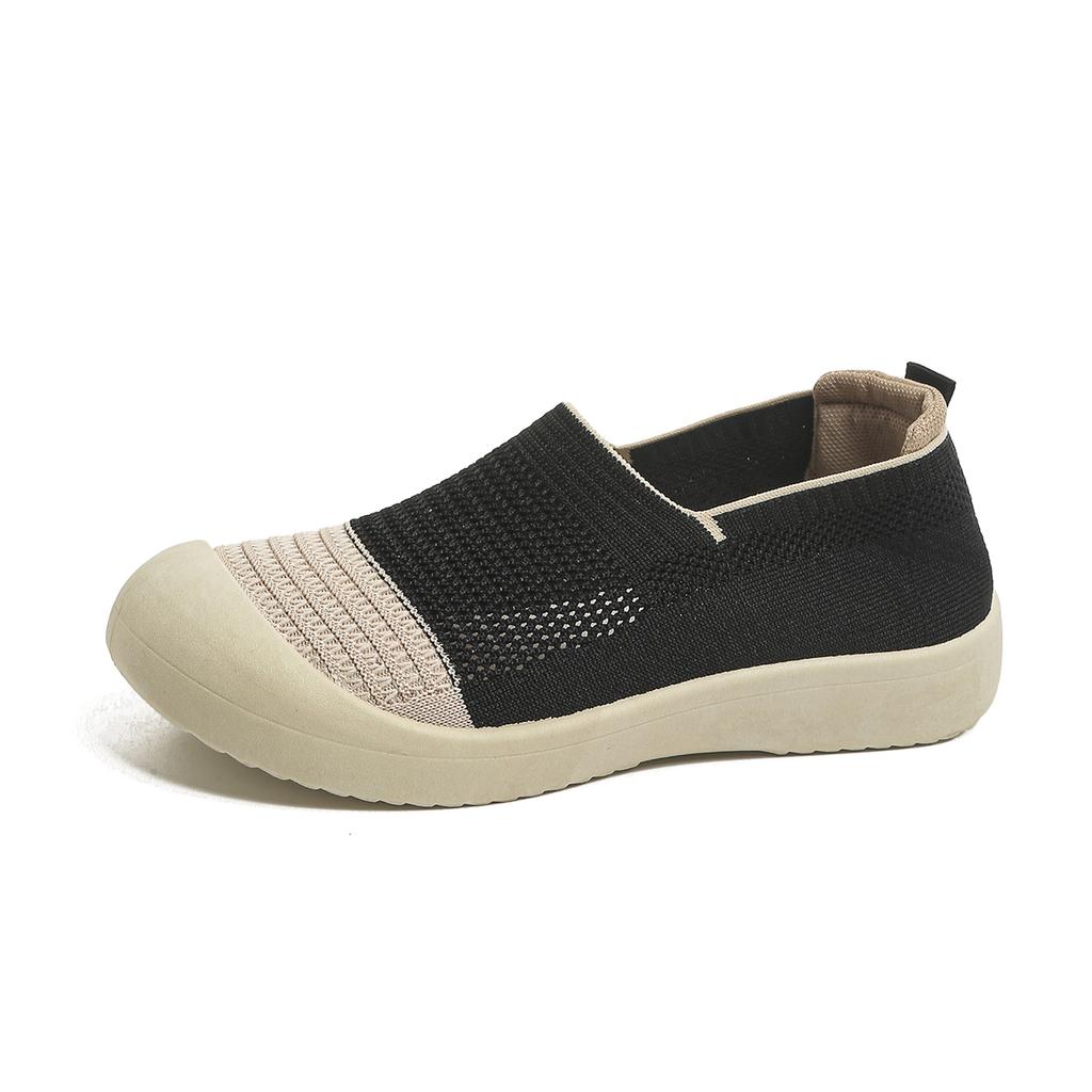 Scarpe da Donna Scarpe da Donna Retro Bicolore Slip-on Suola Morbida Traspirante per il Comfort Calzature Estive Colori Versatili