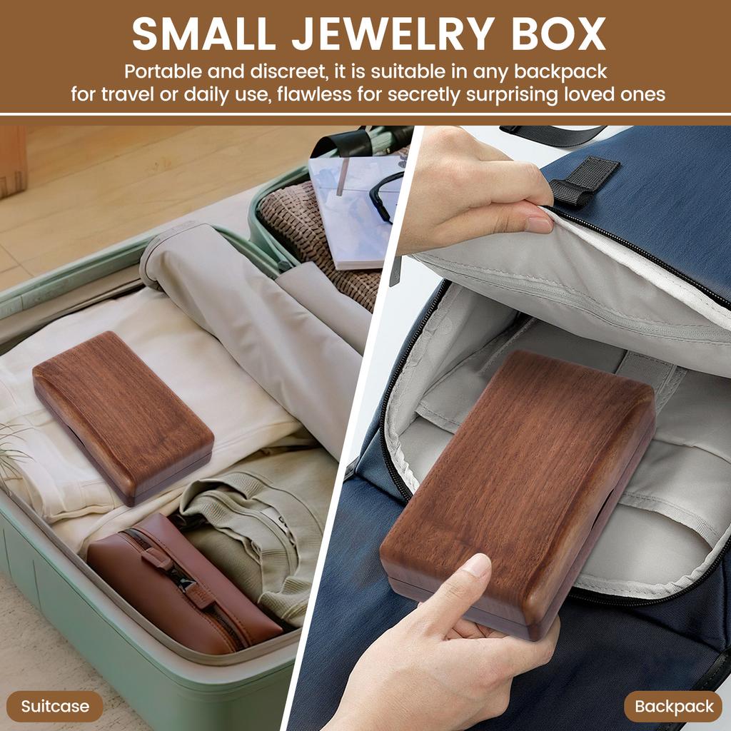Wooden Jewellery Box Necklace Ring Bracelets Earrings Storage Cases Present Trinket Unique Birthday Anniversary Gift