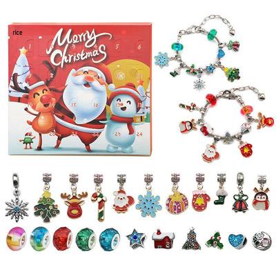 24-Day Christmas Countdown Surprise DIY Bracelet Set for Kids
