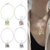 Collier Créatif Poisson Rouge Carpe Poisson Sac d'Eau Transparent Pendentif Poisson Colliers Chaîne de Clavicule Porte-Bonheur Japonais Collier