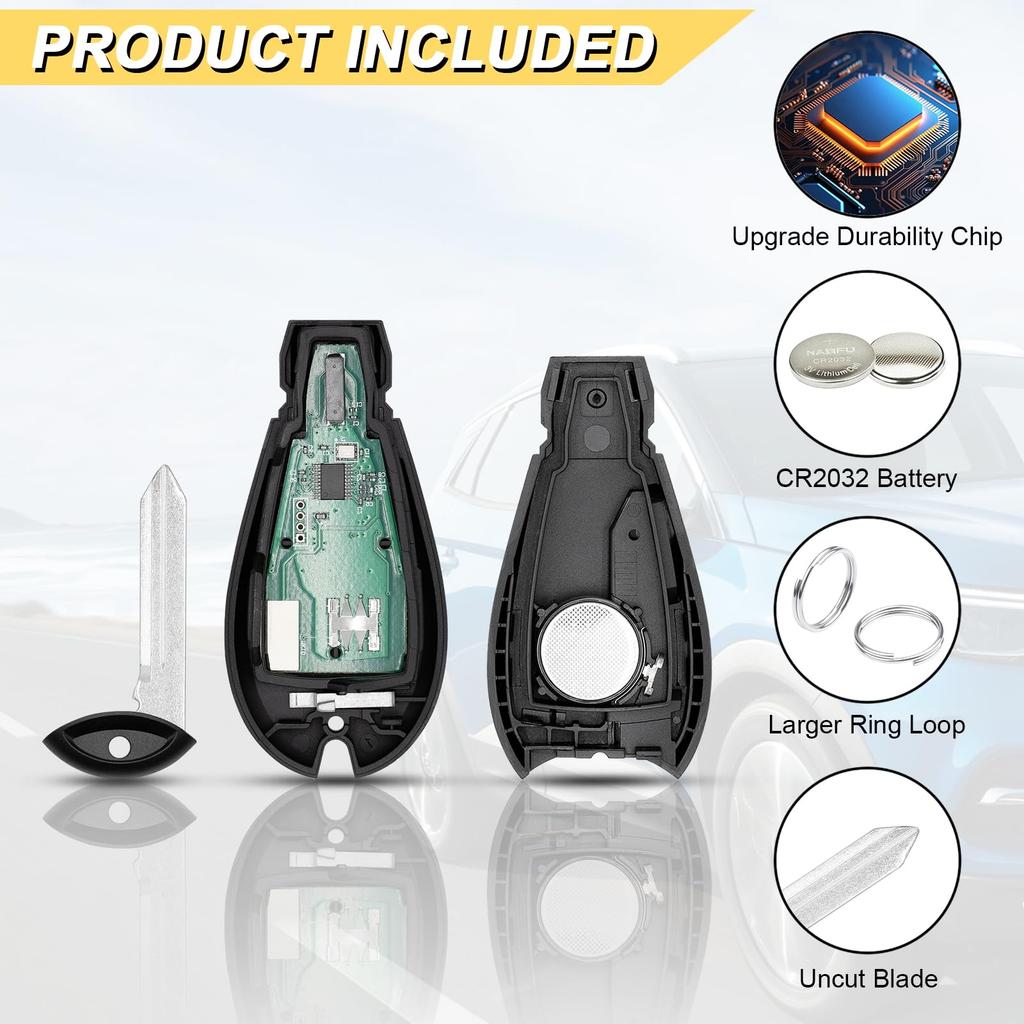 Vurkcy Key Fob Replacement for 2008-2014 Dodge Challenger M3N5WY783X IYZ-C01C 2PCS