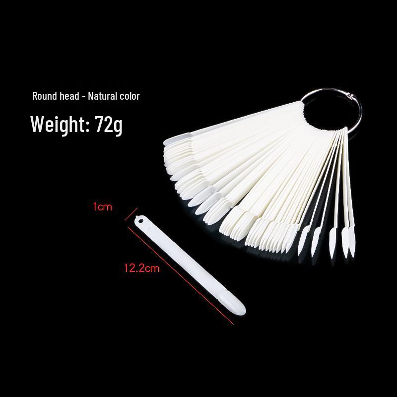 Oval Transparent Nail Polish Swatch Board for Beginners - Practice Tips & Color Display Card