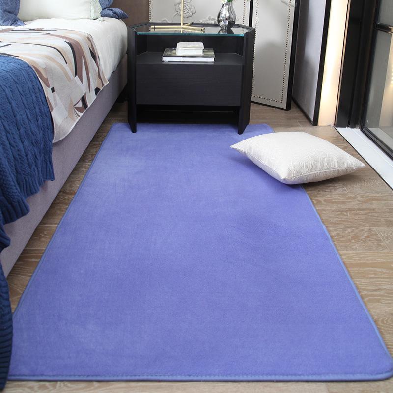 Thick Short Pile Bedroom Carpet: Bedside, Living Room, or Tatami Floor Rug