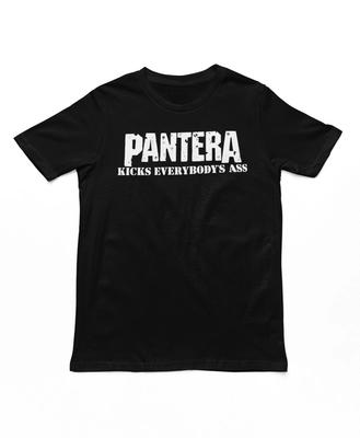 Pantera Kicks Everybody T-shirt Uomo Rock And Roll Musica Classica Maglietta Nuova Nera
