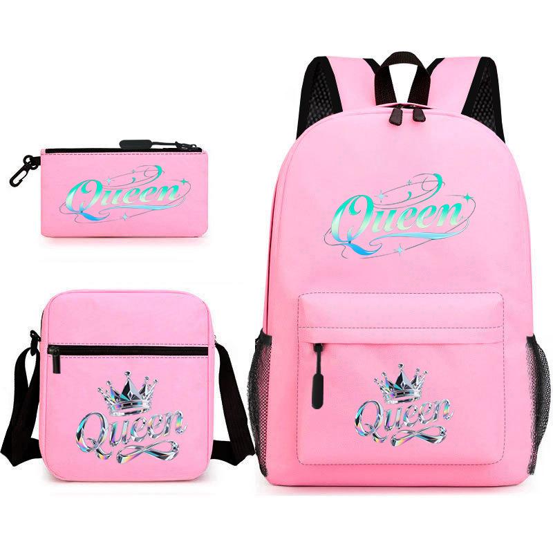 Backpack cute student schoolbag pink schoolbag couple backpack heat transfer printing backpack