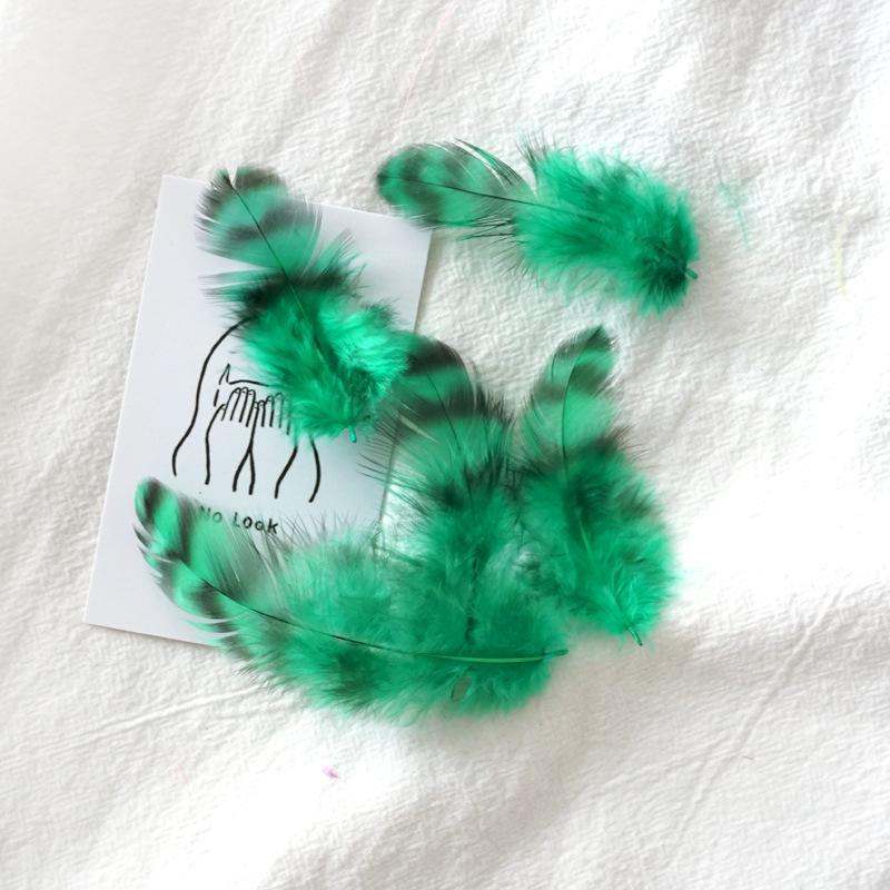 50 ks Barevná modrá a bílá dámská pírka, Vlasové doplňky, Kočičí tyčka DIY Ručně vyráběné materiály, Ozdobné doplňky k tanečním oděvům