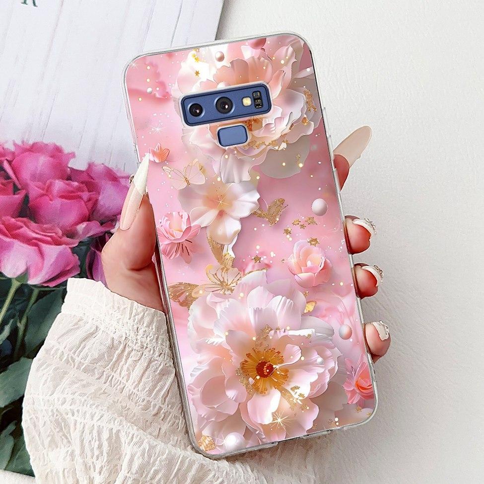 Clear For Samsung Note9 Case Cute Cat Fashion Luxury Painted Soft Cover Phone For Samsung Galaxy Note 9 Case SM-N9600 SM-N960F