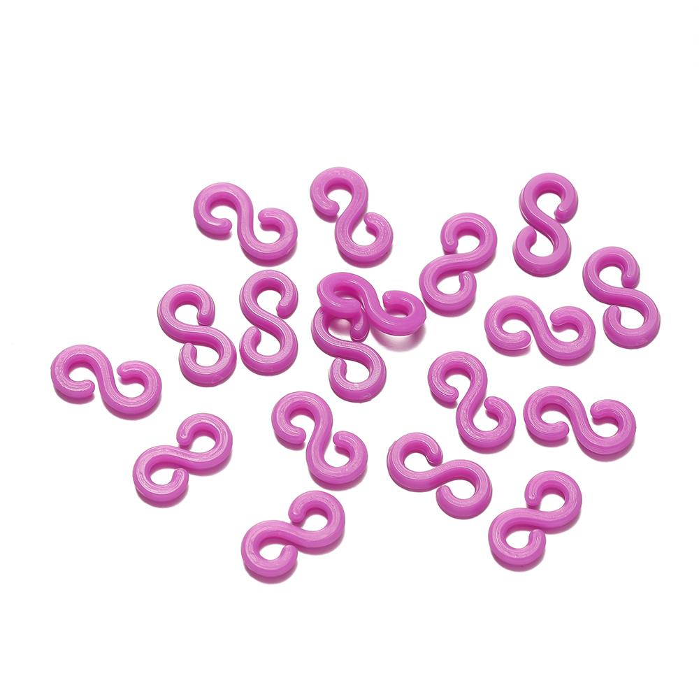 500pcs/Lot S Shape Clips Hook Plastic Connectors Clasp for DIY Charm Bracelet Jewelry Making Supplies Accessories