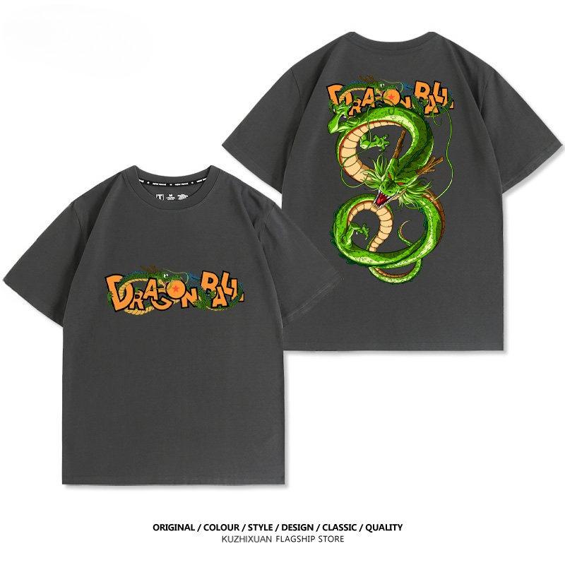 Dragon Ball Anime Goku Shenlong Printed T-shirt Men's and Women's T-shirt Men's Top Sports T-shirt Summer New Tee