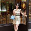 New Lee Fabric+Artificial Leather Tote Shoulder Bag, Crossbody Bag, Handbag Regular Women's Light Denim Blue LE240074M-521