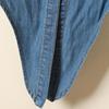 Giacca di jeans con nodo allacciato, lunghezza cropped, tipo corto, monopetto, allacciatura con lacci, camicia di jeans con nodo allacciato, jeans blu, cardigan, giacca da donna