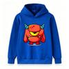 Kids Boys Girls Cartoon One-Eyed Red Monster Print Pullover Hoodie, Soft Casual Long Sleeve Hooded Sweatshirt for Boys Girls Daily Wear Cosplay
