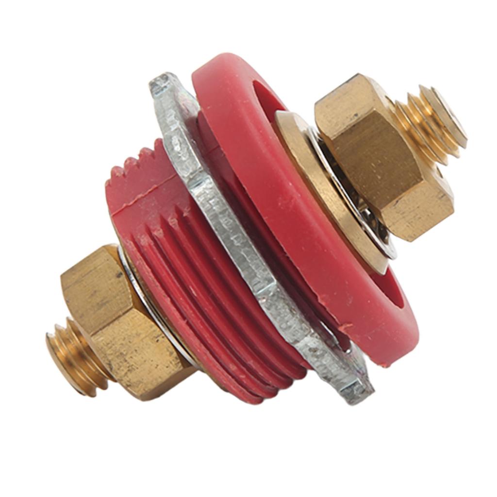 38in Battery Terminal Connector Thru Stud 250A Battery Charger Post for Car RV Boat Yacht Red