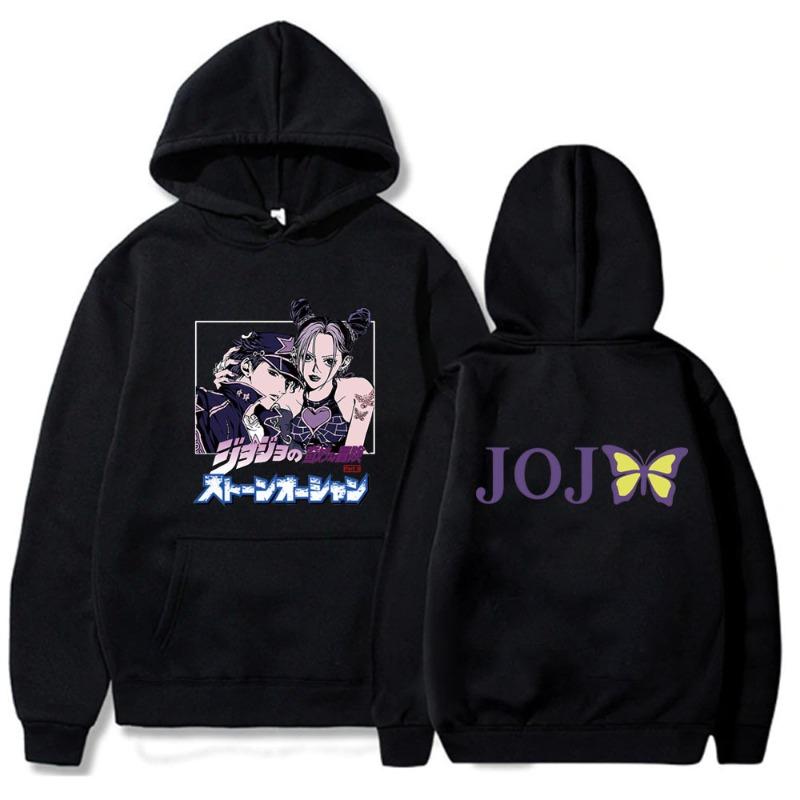 Bizarre Adventure Jojo Men's Hoodies Boys Harajuku Girls Pullover Fancy Music Gift Loose Comfortable Sweatshirt