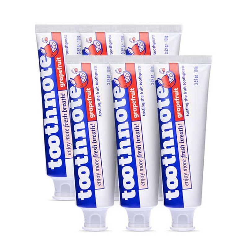 toothnote Feuchtigkeitsspendende Zahnpasta (6 Stück) (Basilikum Zitrone/Grapefruit Geschmack)