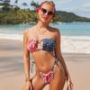 European & American Flag Bikini Set - Push-Up, Split Style Women's Swimsuit