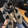 New Popular Tassel Imitation Cashmere Plaid Scarf Women's Senior Sense Autumn and Winter Long Thermal Shawl Commuter College Style