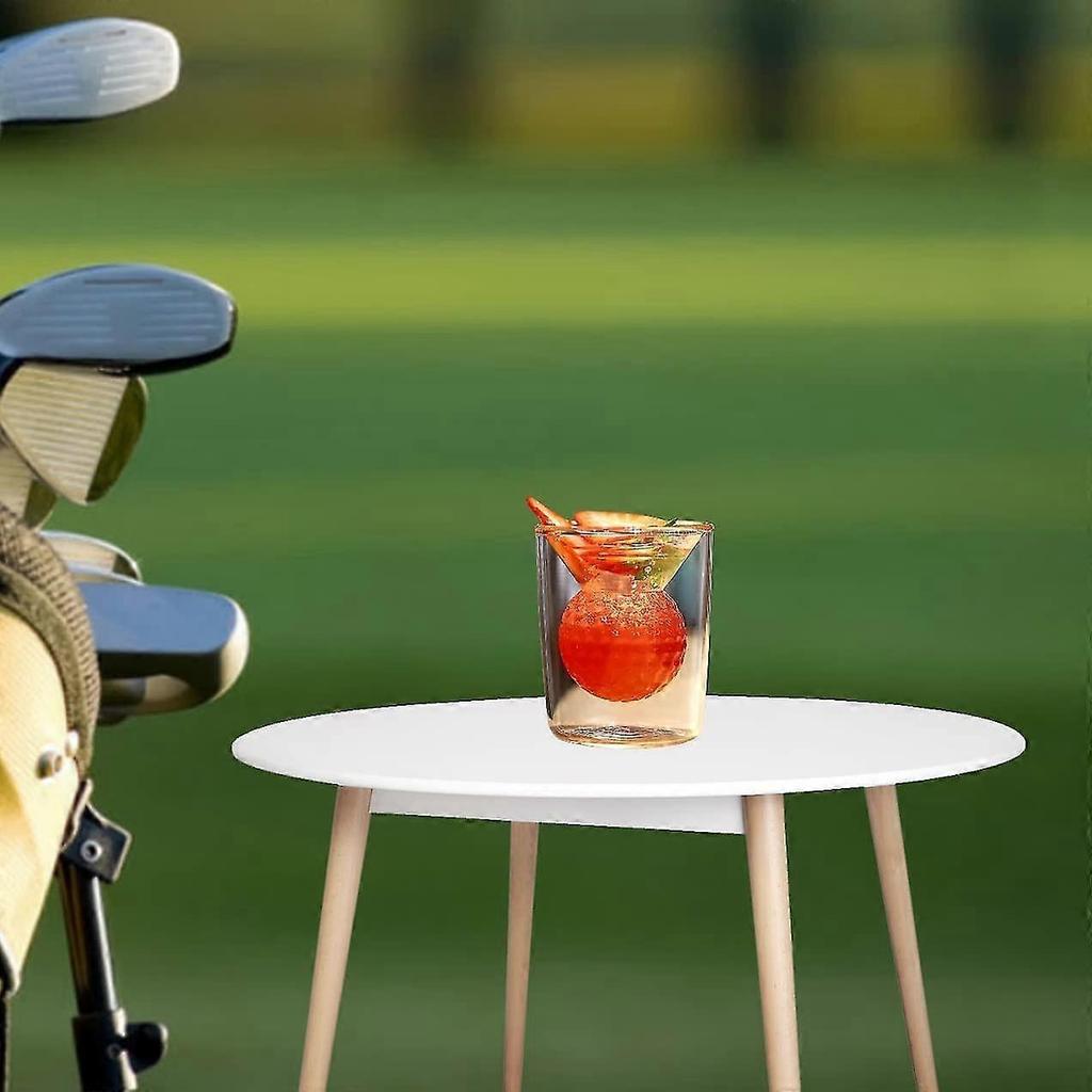 Golf Whiskey Glass, Golf Whiskey Glasses For Men, Golf Gifts For Mens Golfers, Whiskey Glass With Golf Ball Shape Embedded