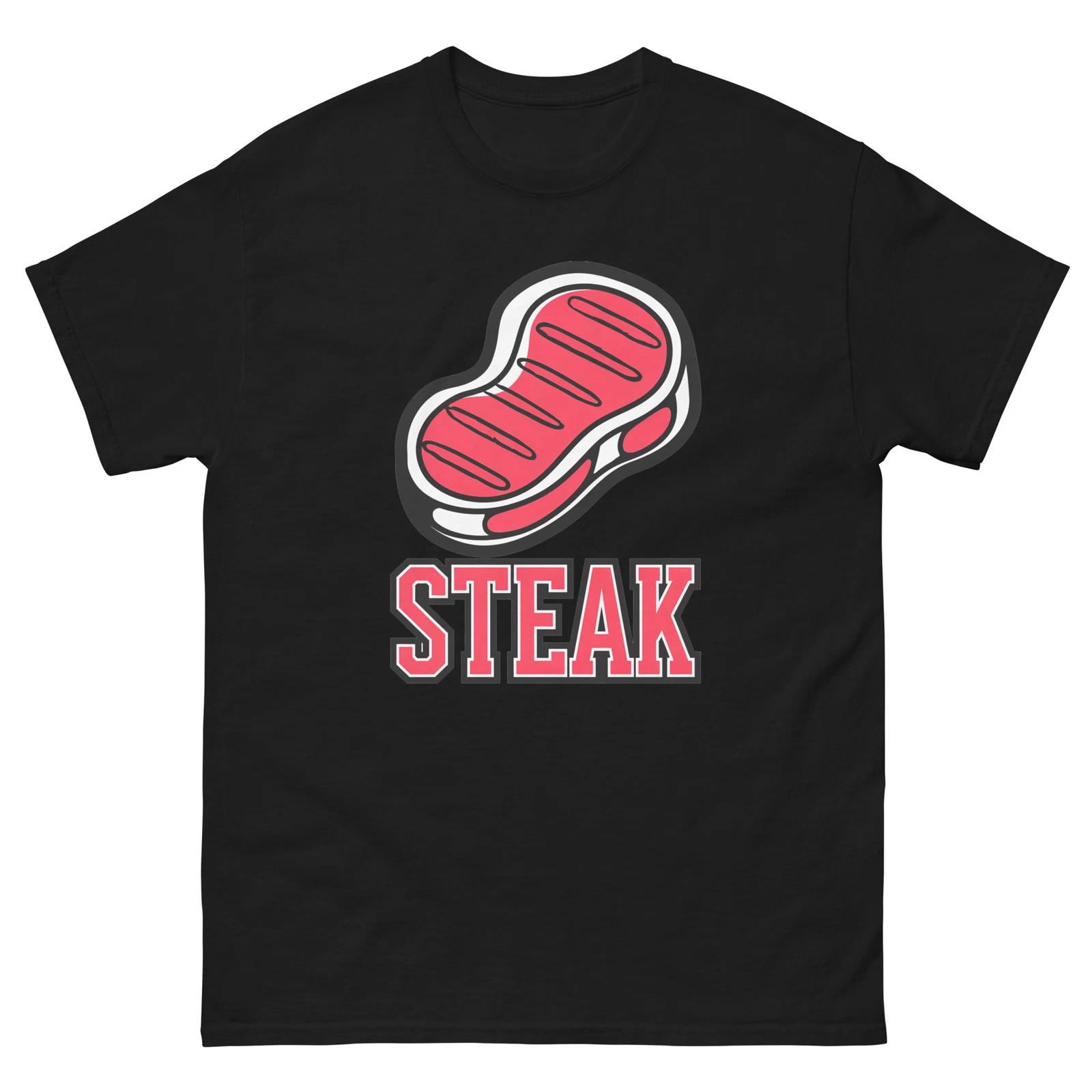 

Steak Lover Food Image Cartoon Funny T-Shirt Shirt 4XL