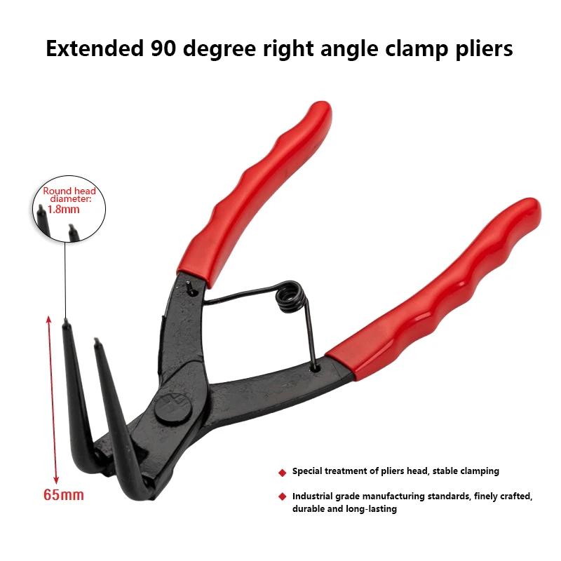 Bent Long Nose Snap Ring Pliers For Cylinder Internal Heavy Duty Car Parts Garage Automotive Engine Piston Ring Remover Tool