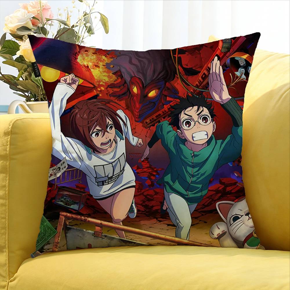 Anime D-Dandandan Various Sizes Square Pillow Case For Car Home Bedchamber Decor