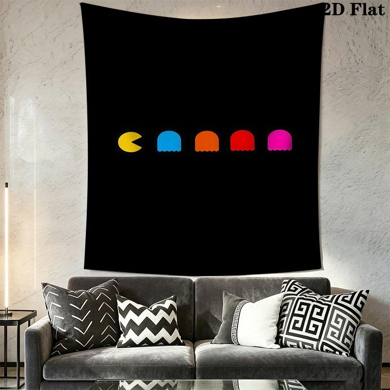 Pac-Man A Wall Hanging Printed Fabric Blanket Decorative Tapestries for Bedroom Living Room Home Decor