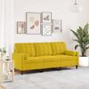 Vidaxl 3-Seater Sofa With Cushions, Yellow, 180 Cm, Velvet