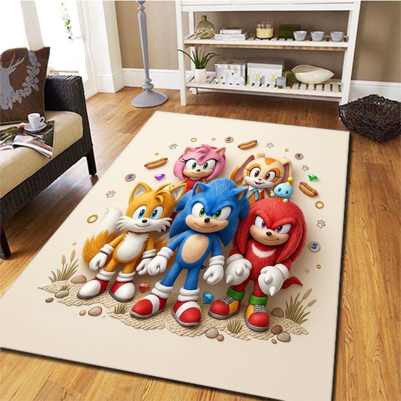 Sonic Hedgehog Carpet Rug For Living Room Bedroom Home Sofa Decoration Kids Play Nonslip Floor Mat