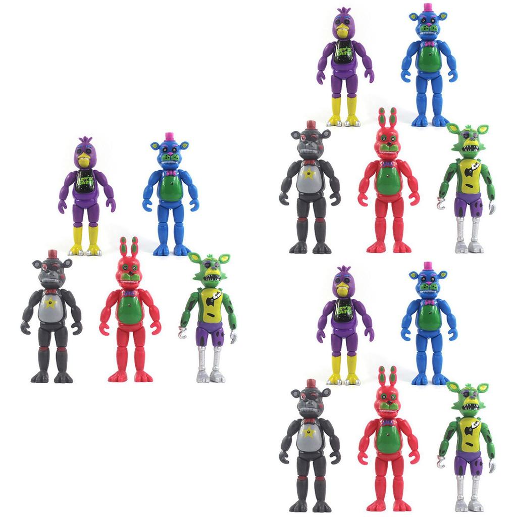 Żywe 5 sztuk Jasne Figurki Akcji Five Nights At Freddy's Zestaw Do Dekoracji Tortu