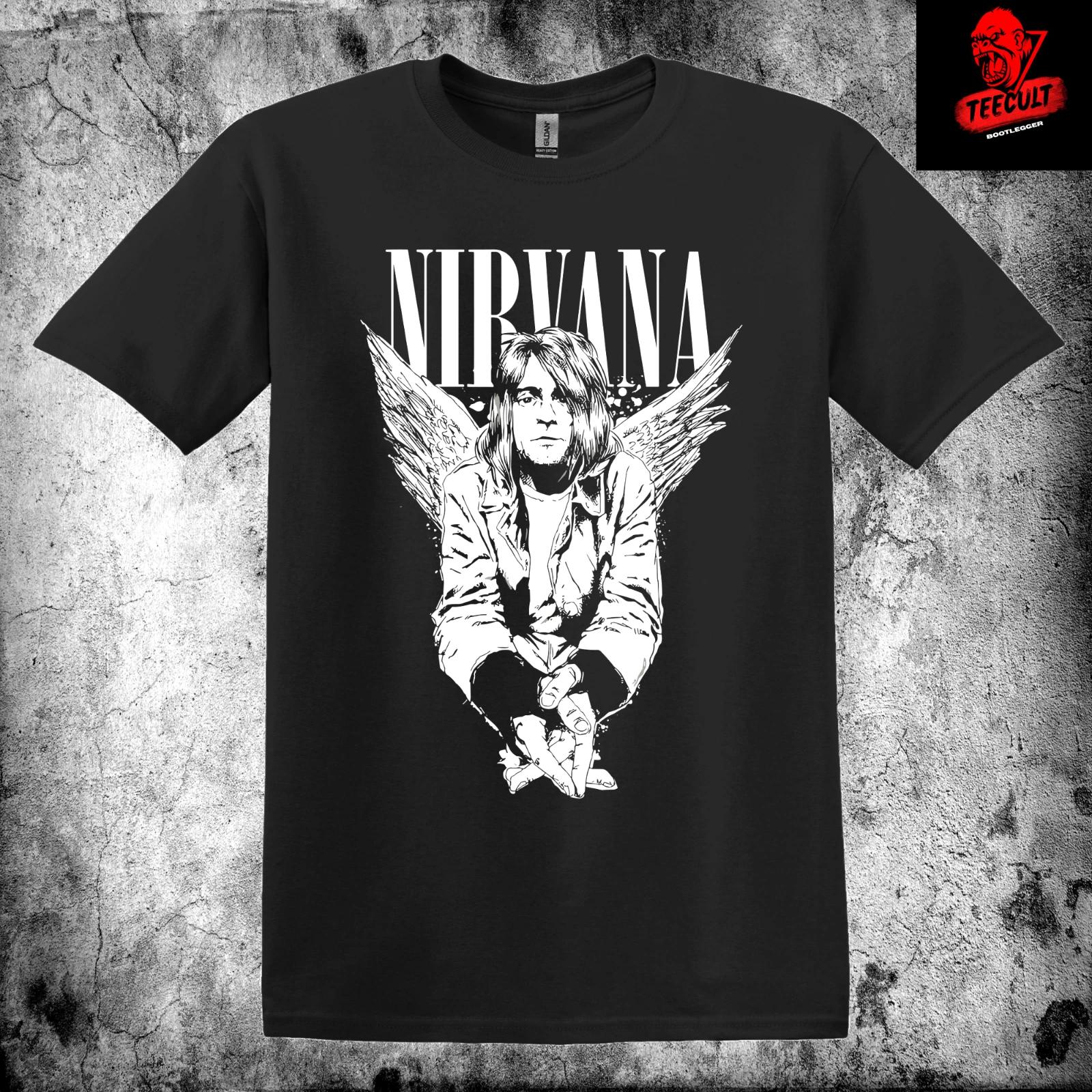 Men s and Women s T-shirts Nirvana Kurt Cobain Tribute Alternative Rock Unisex Premium L