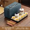 White porcelain tea set, gold silk bamboo rhyme car ancient rhyme tea set can be customized gift set, express cup camping set