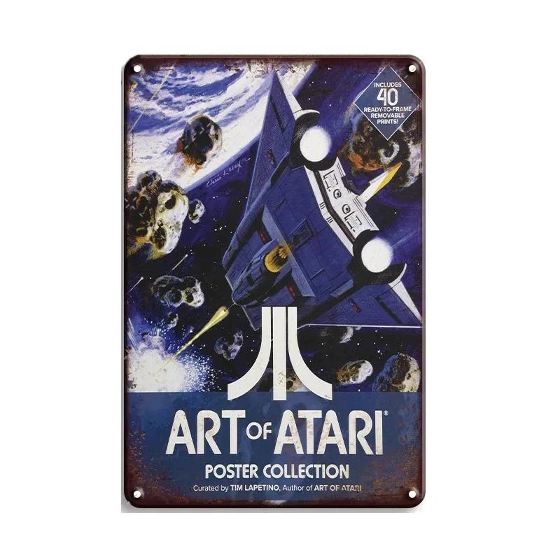 Metal Tin Poster Video Game Retro Metal Tin Sign Plaque Poster for Bar Club Wall Decor Retro Home Vintage Wall Plate Pendant