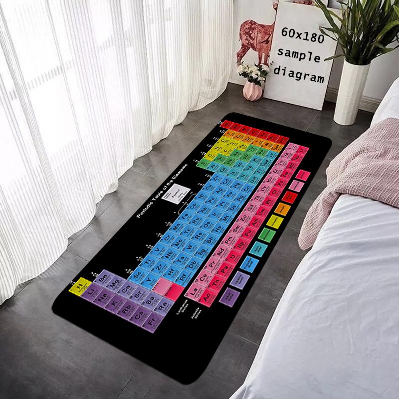 Entrance Doormat Periodic Table of Elements Rug Hallway Carpet Living Room Rugs Foot Carpets Floor Mats Non-slip Home Decoration