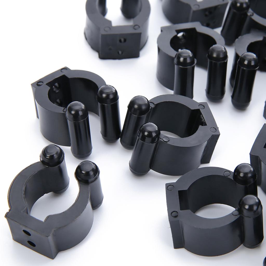 20Pcs Fishing Rod Holder Clips Billiards Pool Cue Clips Plastic Fishing Rod Clips Snooker Cue Locating Clips Enduring