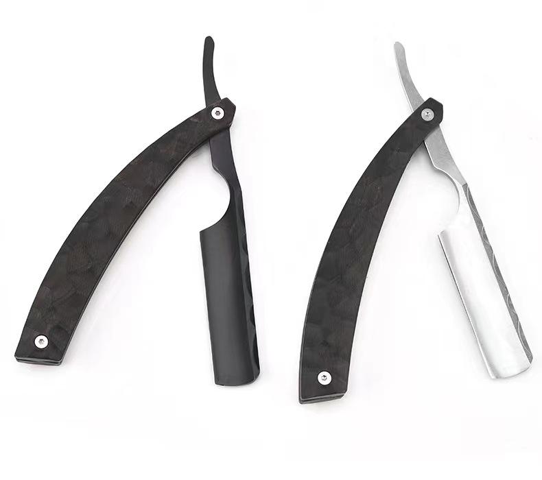 Ebony Wavy Manual Razor for Face, Head, Hair, and Eyebrow Shaving