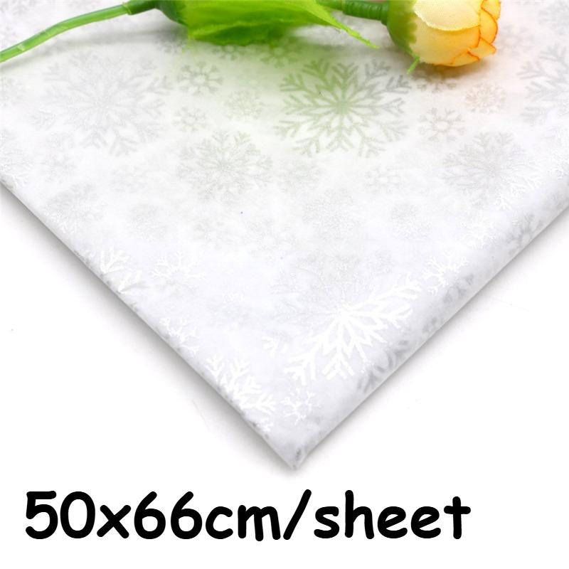Elegant Snowflake Design Gift Wrapping Tissue, 50x66cm - For Christmas, Birthdays, Weddings, Valentine's Day Decorations & DIY