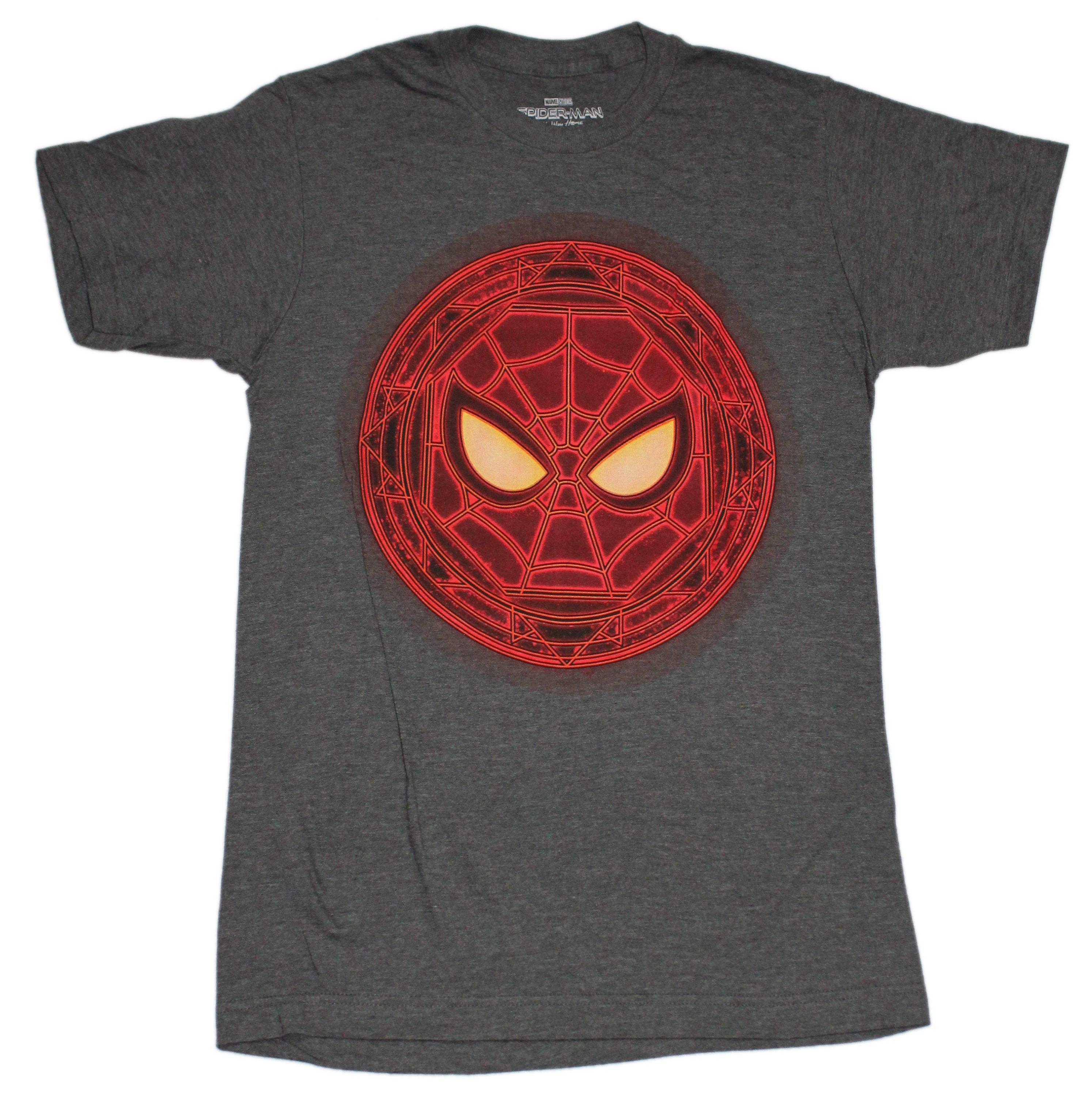SpiderMan New Adult T-shirt Ornate No Way Home Circle Face XL